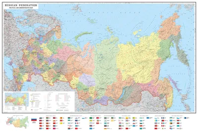Физическая карта России приобрести в Чите ?? ColorChita.ru