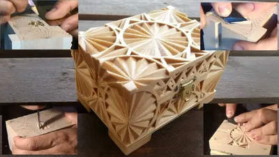 Geometric wood carving. Box 2. - YouTube
