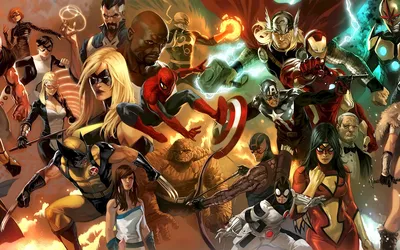 Купить постер (плакат) Marvel Comics Superhero на стену (артикул 101230)