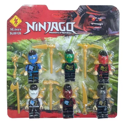 Фигурки совместимы с Лего NINJAGO / 6 штук с аксессуарами - купить с  доставкой по выгодным ценам в интернет-магазине OZON (761239319)