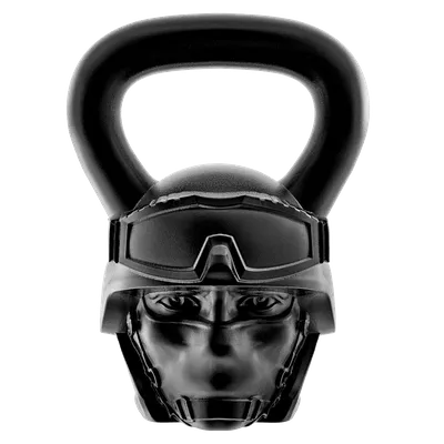 Гиря Боец 16, 20 кг - купить чугунную дизайнерскую гирю в виде бойца в  шлеме и маске