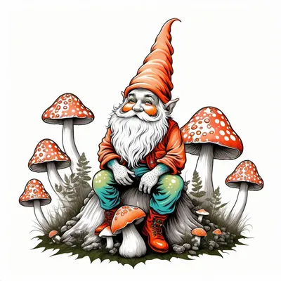 Fantasy Garden Gnome Painting · Creative Fabrica
