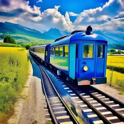 Голубой вагон рисунок - 69 фото