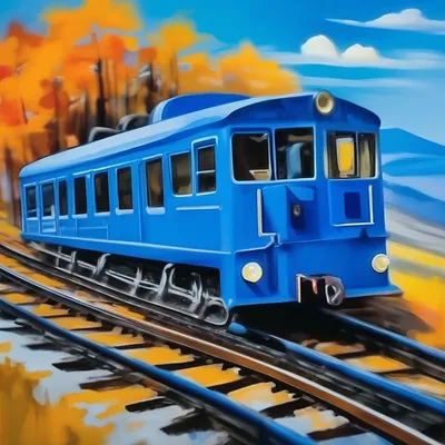 Голубой вагон рисунок - 69 фото