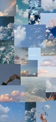 blue #white #белый #голубой #эстетика #aesthetic #sky #clouds #облака #небо  #wallpaper #обои #foundalighter | Синие картинки, Облака, Эстетика