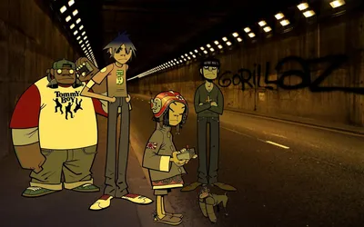 Обои мёрдок, 2d, нудл, gorillaz, рассел на рабочий стол