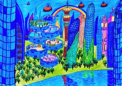 Эскиз будущего города рисунок (48 фото) » рисунки для срисовки на  Газ-квас.ком