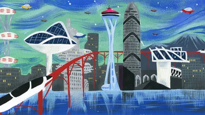 Картинки для срисовки город будущего