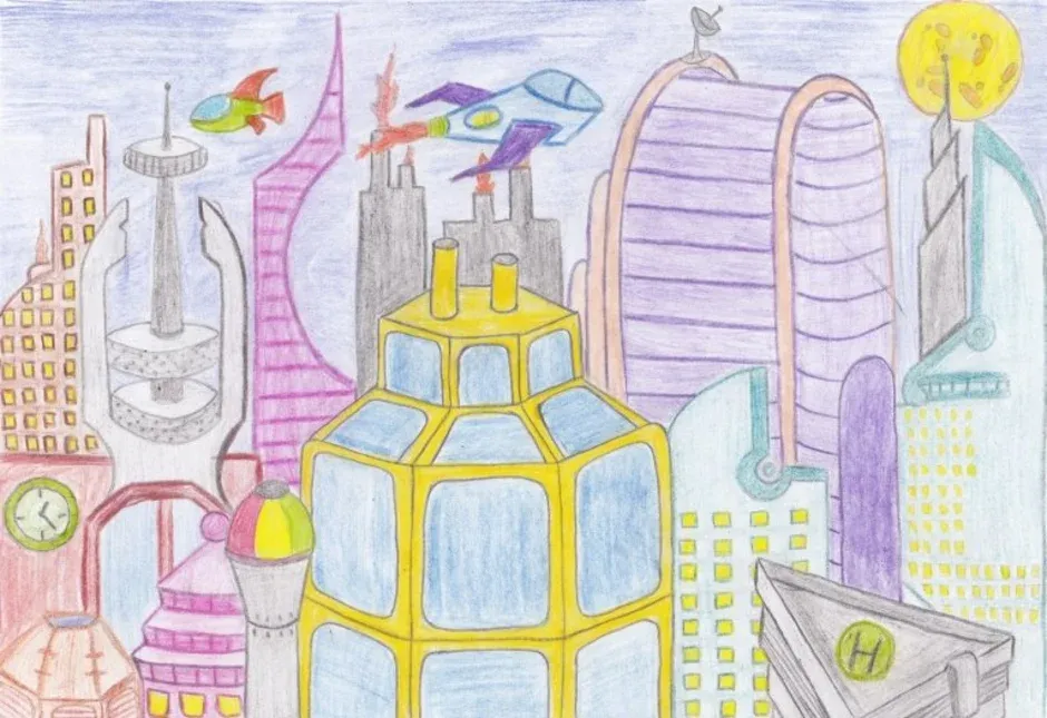 Класс будущего рисунок карандашом. Эскиз города будущего. Город будущего рисунок. Город будущего карандашом. Рисование город будущего.