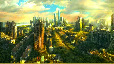 Щ г if / красивые картинки :: Sci-Fi :: Кликабельно :: брошенный город ::  мир без людей :: далёкое будущее :: art (арт) / картинки, гифки, прикольные  комиксы, интересные статьи по теме.