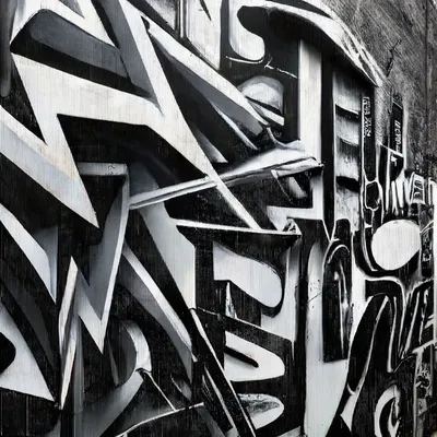 Граффити черно белое - 64 фото