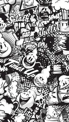 Черно-белые граффити на кирпичной стене Редакционное Стоковое Изображение -  изображение насчитывающей художничества, граффити: 69233869