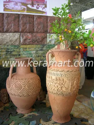 Керамические греческие вазы Стоковое Фото - изображение насчитывающей  сувенир, картина: 41813412