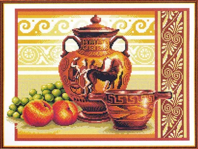 Старинная литография с изображением греческих ваз - купить с доставкой по РФ