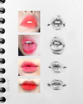 by shooky_dough on Instagram | Губы рисунки, Нарисовать губы, Уроки  рисования