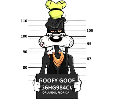 Гуфи Гуф заключенный (Goofy Goof, Orlando, Florida) кружка двухцветная  (цвет: белый + светло-зеленый) | Все футболки интернет магазин футболок.  Дизайнерские футболки, футболки The Mountain, Yakuza, Liquid Blue