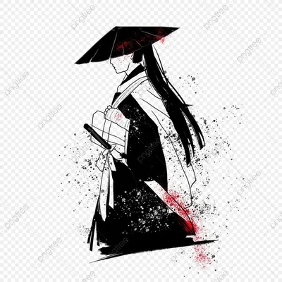 Японский самурай в стиле черных чернил PNG , Япония, самурай, черный PNG  картинки и пнг PSD рисунок для бесплатной загрузки | Самурай, Рисунок,  Чернильные пятна