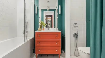 Яркая ванная комната в современном стиле. Фото | Строительный портал  BuildPortal