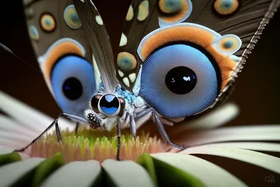 Яркие красивые бабочки» — создано в Шедевруме
