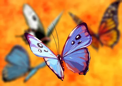 Картина по номерам \"Яркие бабочки\"