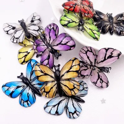 Бабочки разноцветные вафельная картинка | Магазин Домашний Пекарь
