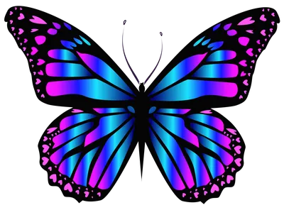 Яркие бабочки пархают в небе, много…» — создано в Шедевруме