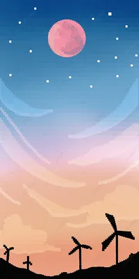 Небо в пиксельном стиле мобильный телефон красивые обои фон Обои  Изображение для бесплатной загрузки - Pngtree