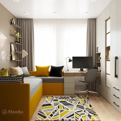 Дизайн комнаты для мальчика с яркими желтыми акцентами | Детская мебель |  Дизайн | Mamka™ | Дзен