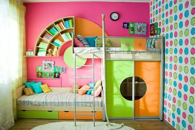 Яркая детская комната: варианты оформления интерьера детской