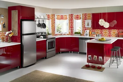 Цветные кухни: 50 красочных решений