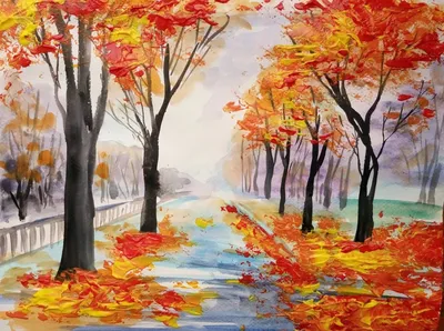 красивые осенние деревья через извилистые дорожки с осенними цветами,  придорожное дерево, осень, парк фон картинки и Фото для бесплатной загрузки