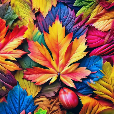яркие осенние опавшие листья на асфальте Photos | Adobe Stock