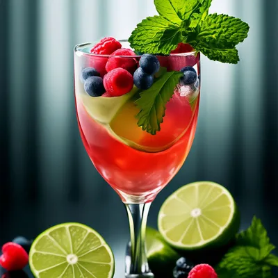 Ягодный коктейль Яркие сочные ягоды…» — создано в Шедевруме