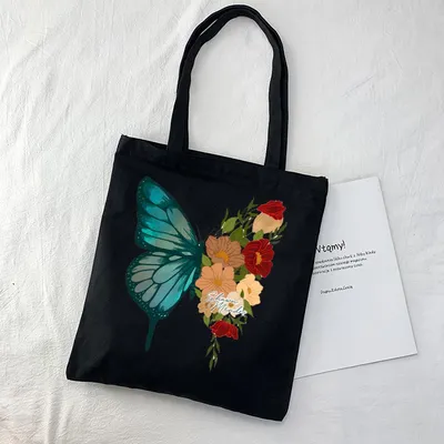 Купить Красивые сумки с принтом бабочки, модная универсальная сумка-тоут  для путешествий, складная пляжная сумка для хранения, сумки для покупок на  плечо большой емкости | Joom