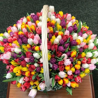 Яркие тюльпаны в букете \"Магия утра\" купить в Краснодаре с доставкой