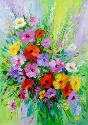 Картина «Яркие цветы», Ольга Дарчук - Jose Art Gallery