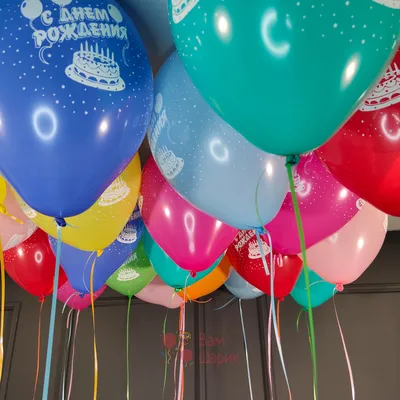 Яркие воздушные шарики День Рождения Free PSD скачать бесплатно ПСД
