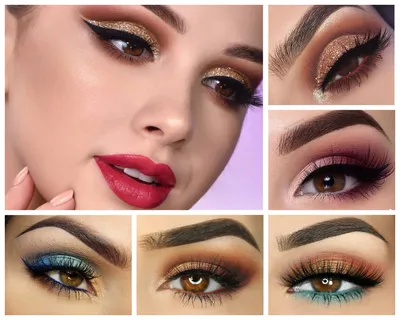 Яркий цветной вечерний макияж Smoky Eyes с накладными ресничками для карих  глаз: ulyana_stilist — LiveJournal