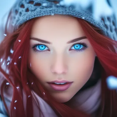 Красивые ярко голубые глаза у …» — создано в Шедевруме