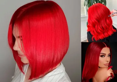 Ярко красные волосы фото фотографии