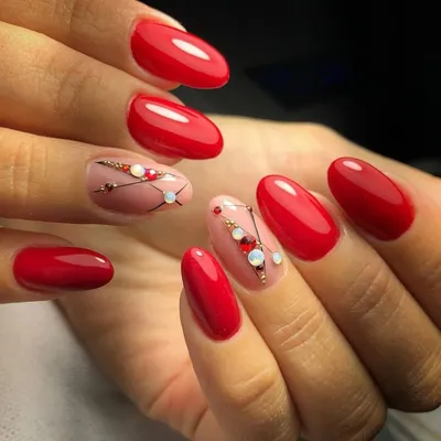 140+ Red Nail Art Designs 2018. Cute Nail Art Ideas for a Red Manicure. (2)  | Red nail art designs, Red nail designs, Red acrylic nails