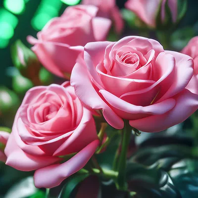 Купить 9 Ярко-Розовых Роз (50 см.) за 1740 ₽ — Доставка цветов Flower  Studio в Новосибирске