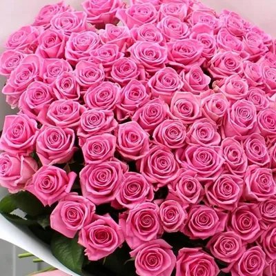 Букет из 7 ярко-розовых роз купить в Минске - LIONflowers
