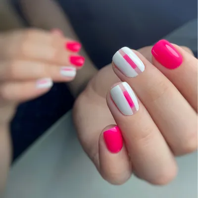 Ярко-розовый маникюр | Nails, Beauty