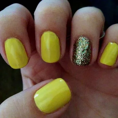 Накладные ногти ярко-желтого цвета, глянцевые, с полным покрытием  ультрафиолета, овальные, круглые, накладные ногти для салона маникюра, для  женщин и девочек | AliExpress
