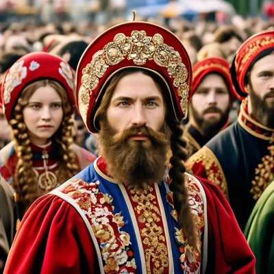 Русь, красивые русские наряды, зима…» — создано в Шедевруме
