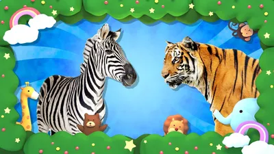 Угадай животное по окрасу Развивающие мультики для детей Монтессори -  YouTube