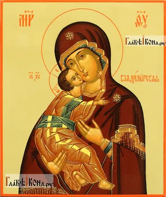 Владимирская икона Божией Матери, старинная икона в окладе 19 в. купить в  церковной лавке Данилова монастыря