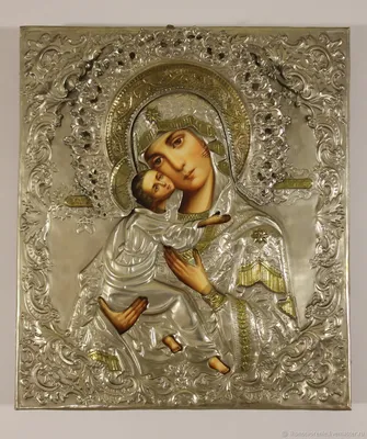 Рукописная икона Пресвятой Богородицы \"Владимирская\" - написание на заказ