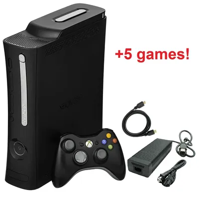 Xbox 360 Elite Black Console Bundle Controller Cable HDD 5 Video Games  Microsoft 190341986511 | eBay